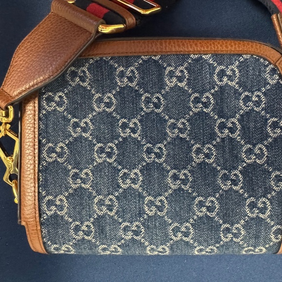 Gucci Denim/leather Horse Bit shoulder bag - Picture 3 of 10